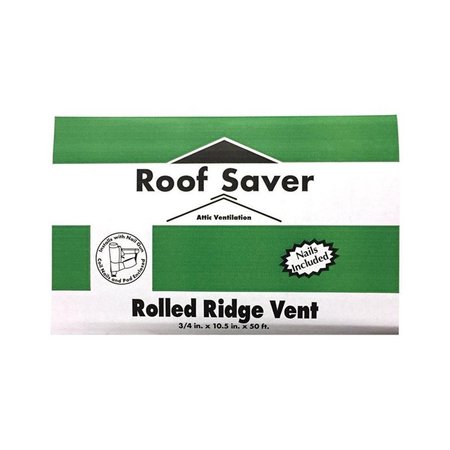 BLOCKSOM Roof Saver Fiber & Polyester Roof Vent - 0.75 x 10.5 x 600 in. BL7363